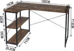 SureDeal® - Bureau - Vintage Hout - 2 Opbergplanken - 120x74x71.5 cm - Gaming - Bureau - Slaapkamer - Kantoor
