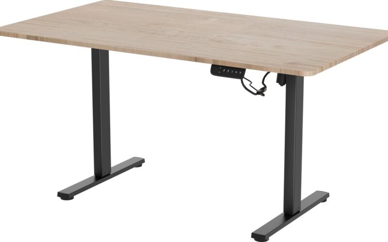 Vestland Zit-Sta Bureau Elektrisch In Hoogte Verstelbaar - Conform ARBO-norm - Geheugenfunctie - 140 x 80 CM - Eiken Zwart