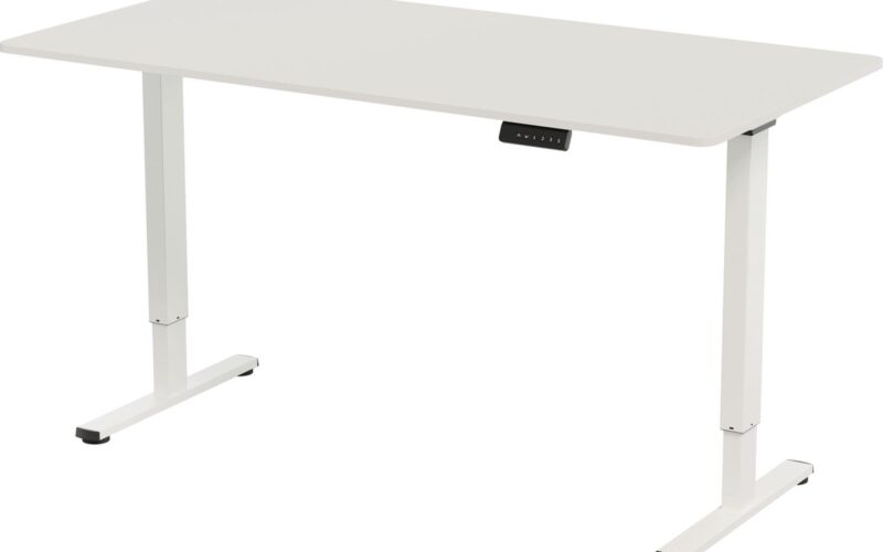 Vestland - Zit-sta Bureau Elektrisch In Hoogte Verstelbaar - Conform ARBO-norm - Geheugenfunctie - 160 x 80 CM - Dubbele Motor - Wit