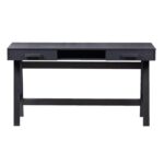 WOOOD bureau Benson - mat zwart - 75x140x62 cm - Leen Bakker