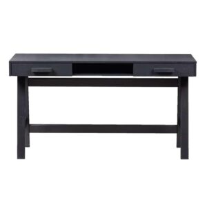 WOOOD bureau Benson - mat zwart - 75x140x62 cm - Leen Bakker