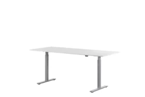 WRK21 120 x 80 cm wit/grijs in hoogte verstelbaar bureau (Outlet)