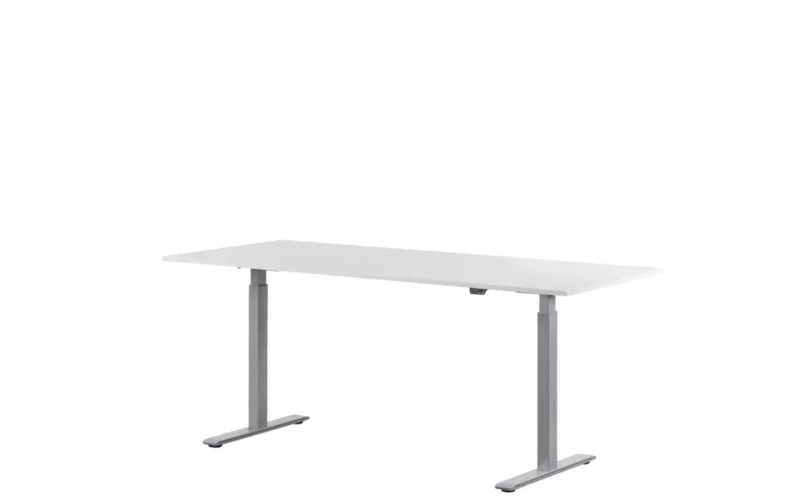 WRK21 120 x 80 cm wit/grijs in hoogte verstelbaar bureau (Outlet)