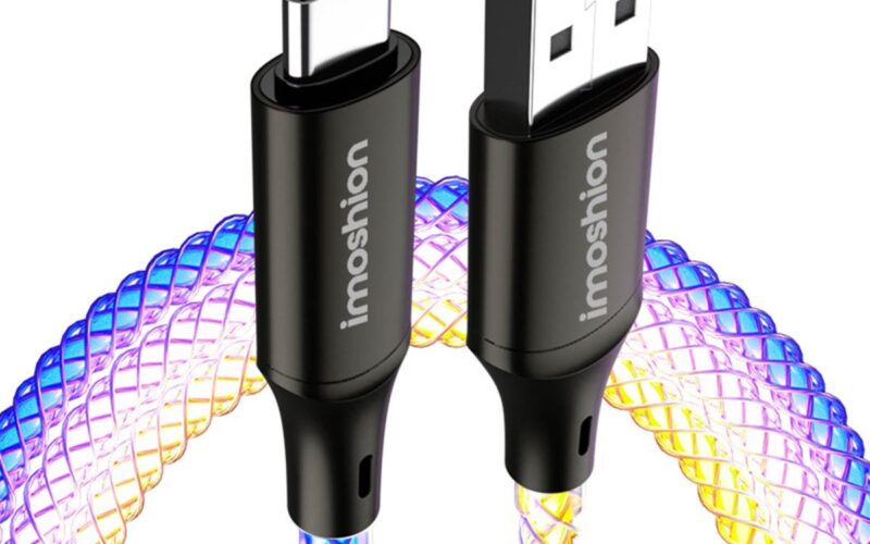 imoshion Kabel - Lichtgevende USB C naar USB A Kabel - 1 meter - RGB - USB-C Oplader Kabel - Meerkleurig