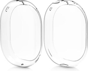kwmobile koptelefoon hoes van TPU - geschikt voor Apple AirPods Max - 2x hoes voor hoofdtelefoon in transparant