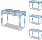 vidaXL Bureau - Bureaus - Computerbureau - Computerbureaus - Bureau massief gerecycled hout