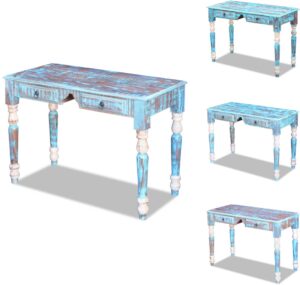 vidaXL Bureau - Bureaus - Computerbureau - Computerbureaus - Bureau massief gerecycled hout