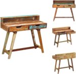 vidaXL Bureau - Bureaus - Computerbureau - Computerbureaus - Bureau massief gerecycled hout