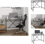 vidaXL Bureau - Bureaus - Computerbureau - Computertafel - Bureau 100x50x75 cm bewerkt hout en ijzer grijs sonoma eiken