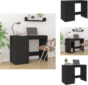 vidaXL Bureau - Bureaus - Tafel - Computerbureau - Bureau 100x49x75 cm bewerkt hout zwart