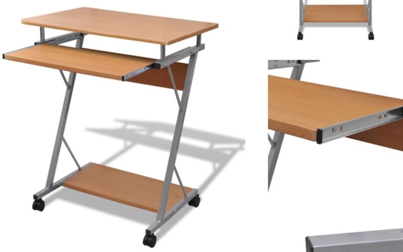 vidaXL Bureau - Computerbureau - Computer Bureau - PC Bureau - Studenten computerbureau 60 x 40 x 74 cm (bruin)