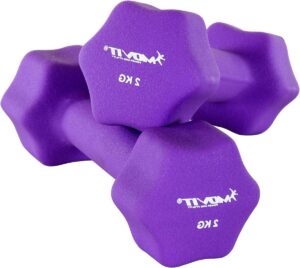 2-delige set neopreen halters - 8 gewichten en kleuren - 2x 05kg tot 2x 5kg Dumbbell