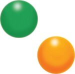 Aidapt Stressbal set van 2 - Groen & Oranje - Voor hand, pols en onderarmoefeningen - 5cm diameter - knijpballetje