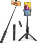 Bluetooth Selfie Stick Driepoot Mini Verlengbare 3 in 1 Aluminium Selfie Stick met Draadloze Verre en Driepoottribune 270 omwenteling voor iPhone 11/11 Pro/XS/XS/XR/X/8/7 Samsung en Smartphone - Driepoot - Draadloze Verre