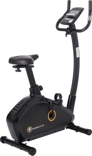 Darwin Fitness Hometrainer HT40 - Thuisfiets - Fitnessfiets - Electronisch verstelbaar - Verstelbaar - Onderhoudsvrij - Met wieltjes- Tablethouder - Smartphonehouder - Hartslag sensoren - Ergometer