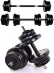 Dumbbells-Gewichten 20kg / 30kg / 40kg / 50kg - Verstelbare Halters & Halterstang - Korte Halterset Gewichtshalters met Verbindingsbuis - Krachttraining