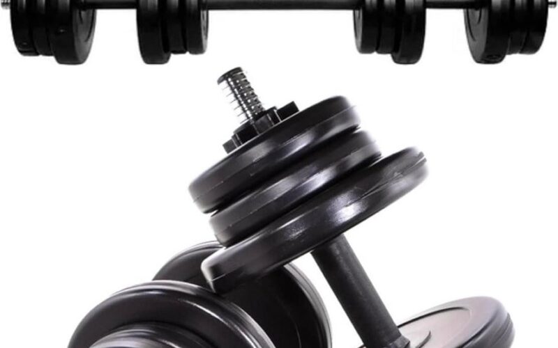 Dumbbells-Gewichten 20kg / 30kg / 40kg / 50kg - Verstelbare Halters & Halterstang - Korte Halterset Gewichtshalters met Verbindingsbuis - Krachttraining