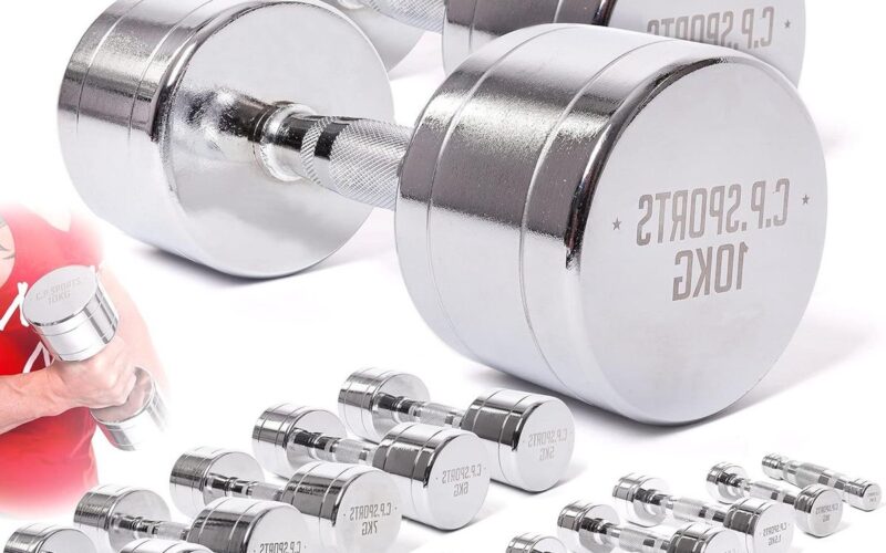 Dumbbells-Gewichten chroomhalters 05 kg 1 kg 15 kg 2 kg 25 kg 3 kg 4 kg 5 kg 6 kg 7 kg 8 kg 9 kg 10 kg paar dumbbells haltersets chroomhalters halters halterhouder chroomhalters halterstangen