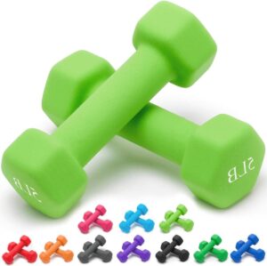 Dumbbells Neopreen Halters Handgewichten Slip Anti-Rol Groen 23 kg Paar