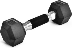 Dumbbells Rubber Hex Grip - 23 kg