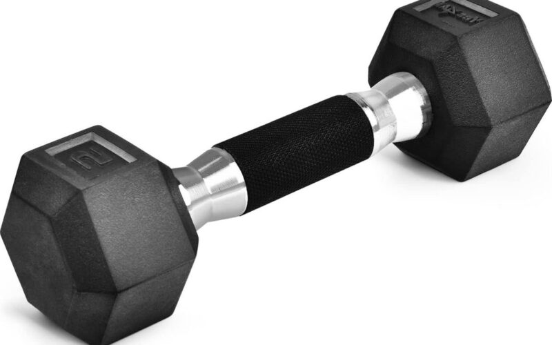 Dumbbells Rubber Hex Grip - 23 kg