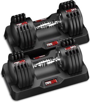 Dumbbells/Gewichten 12 kg verstelbare halters-set - ruimtebesparing - antislip handvat - 5 gewichtsniveaus - lichaamstraining - thuis, kantoor, sportschool