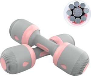 Dumbbells/Gewichten Verstelbare dames heren 5-in-1 gewicht antislip rubber hand 2-10 kg 2 x 5 kg