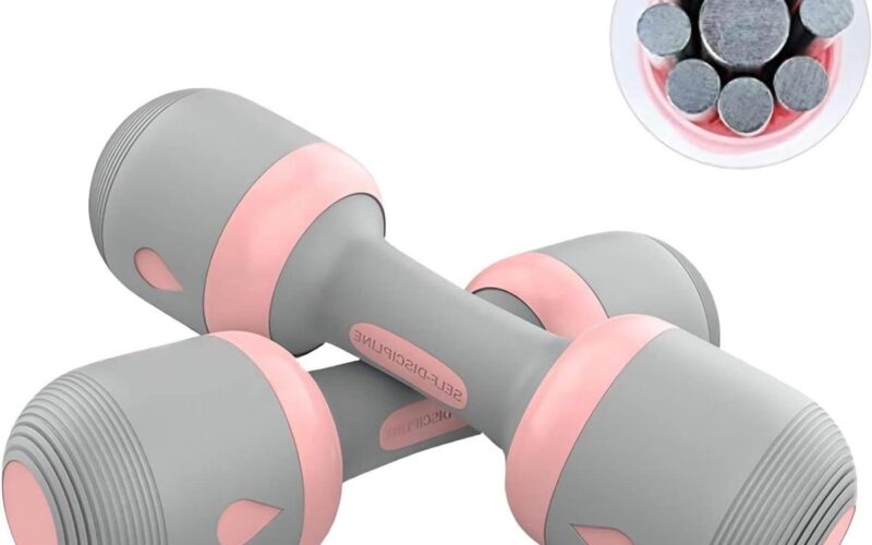Dumbbells/Gewichten Verstelbare dames heren 5-in-1 gewicht antislip rubber hand 2-10 kg 2 x 5 kg