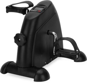 Fitby Stoelfiets - Bureaufiets - Deskbike - Mini hometrainer - LCD display - Zwart