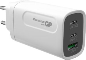 GP GPWCGM3AWHUSB254 USB-oplader 65 W Thuis Aantal uitgangen: 3 x USB, USB-C bus (Power Delivery)