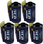 GT Photo Pellicule Couleur GT24FILM 35mm - Lot de 5 Films 24 Poses - Idéal pour Photographie, Développement et Impression de Qualité