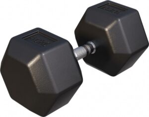 Gorilla Sports Dumbbell - 1 x 40 kg - Gietijzer - Hexagon - Halter