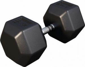 Gorilla Sports Dumbbell - 1 x 47,5 kg - Gietijzer - Hexagon - Halter