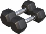 Gorilla Sports Dumbbels - Set 14 kg - 6 & 8 kg - Hexagon - Gietijzer