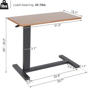 Groot laptopcomputerbureau - 80x40x89,5 cm - Rechthoekig staand bureau - Gaming en thuiskantoor - MDF-plaat tafelblad - Metalen ijzeren frame - Zwart