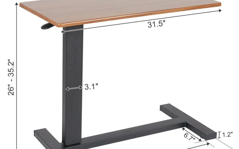 Groot laptopcomputerbureau - 80x40x89,5 cm - Rechthoekig staand bureau - Gaming en thuiskantoor - MDF-plaat tafelblad - Metalen ijzeren frame - Zwart