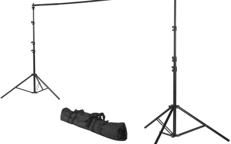 Hama Foto-achtergrondsysteem voor in de studio en onderweg, 158-295 cm, uitschuifbaar