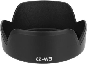 Kunststof Zonnekap EW-53 kwaliteit voor M10 EF-M 35-63 mm (15-45 mm) - Bescherming tegen zonlicht .