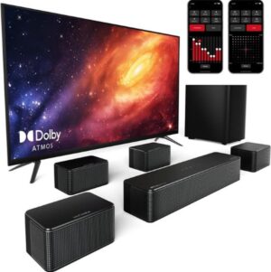 Luxe Soundbar - Met Subwoofer - Home Cinema Set - Ingebouwde Subwoofer - Voor TV - Draadloos - Set - Bluetooth - 460W - Zwart