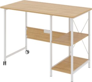 Maclean - Bureau - klapbureau - loft inklapbaar bureau - afmetingen: 107x55x75cm - max - 150 kg - kleur licht beuken, MC-411 W