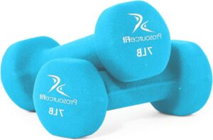 Neopreen halter set gecoat voor antislip grip 3.2 kg - ProsourceFit dumbbell set