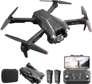 Opvouwbare drone met camera voor beginners - RC quadcopter drone met app wifi FPV live-video - hoogtebehoud headless-modus - opstijgen en landen met één toets - voor volwassenen en kinderen