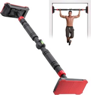 Robuuste optrekstang voor deurkozijnen, zonder schroeven/boren, instelbare 70-100 cm optrekstang, krachttraining, geen paar ringen, draagvermogen tot 400 kg