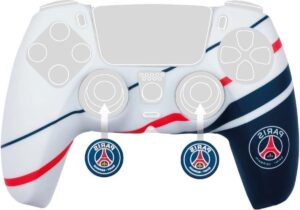 Siliconen Beschermhoes Cover voor DualSense PS5 Controller - Blauw Wit en Rood - Konix PSG