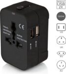 Universele Wereldstekker voor mèèr dan 150 landen - 2 USB poorten - Amerika (USA) - Azië - Afrika - Zuid-Amerika - Australië - Oplader
