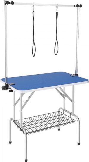Verzorgingstafel 1060x616x1701mm Scheertafel RVS Hondenverzorgingstafel 150kg Laadvermogen Kaptafel Hond Opvouwbare Huisdieren Verzorgingstafel 914,4x609,6mm Desktop Ideaal voor Baden Trimmen Drogen Borstelen