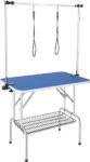 Verzorgingstafel 1060x616x1701mm Scheertafel RVS Hondenverzorgingstafel 150kg Laadvermogen Kaptafel Hond Opvouwbare Huisdieren Verzorgingstafel 914,4x609,6mm Desktop Ideaal voor Baden Trimmen Drogen Borstelen