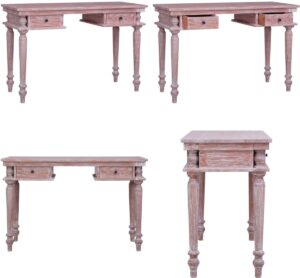 vidaXL Bureau 115x50x78 cm massief mahoniehout - Bureau - Bureaus - Kantoorbureau - Studeertafel