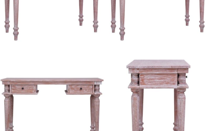 vidaXL Bureau 115x50x78 cm massief mahoniehout - Bureau - Bureaus - Kantoorbureau - Studeertafel