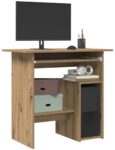 vidaXL Bureau - 80x45x74 cm - Artisanaal Eiken Bureau - Bureaus - Bureau - Bureau